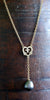 Angel Heart Necklace with White Pearl