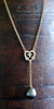 Angel Heart Necklace with White Pearl