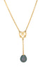 Angel Heart Necklace with White Pearl