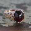 The Papilio Ring with Garnet Cabochon or Star Sapphire