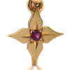 North Star Earrings with Pearls and Rubies