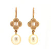 Quatrefoil earrings with Freshwater Pearl