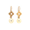Quatrefoil earrings with Freshwater Pearl