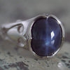The Papilio Ring with Garnet Cabochon or Star Sapphire