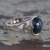 The Papilio Ring with Garnet Cabochon or Star Sapphire